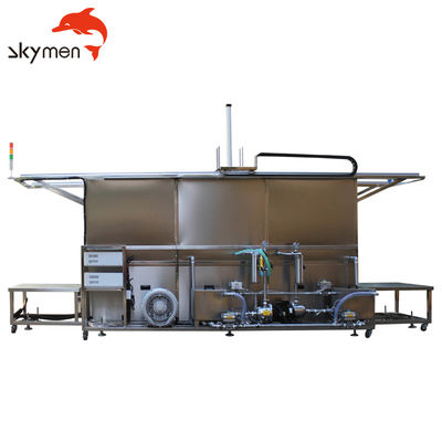 Lifting Function Dual Tank Industrial Ultrasonic Cleaning Line with 77 Liter Capacity 40KHz Frequency and SUS304 Stainless Steel