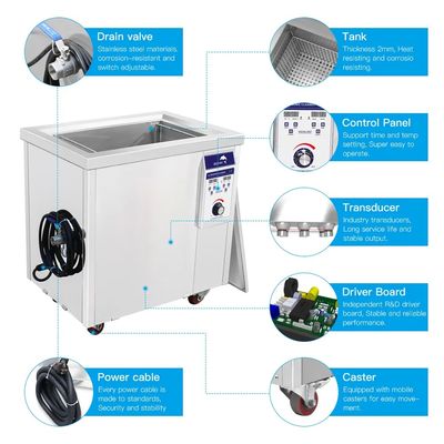 100L Industrial Ultrasonic Cleaner with 28kHz/40kHz Frequency for Precision Cleaning and Semi-automatic Operation
