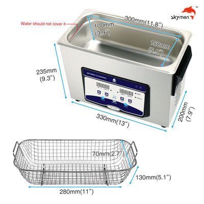 फलों के लिए SUS304 1.19 गैलन बेंचटॉप अल्ट्रासोनिक क्लीनर 200W