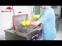 AC 220V/380V औद्योगिक अल्ट्रासोनिक क्लीनर वॉशर 135L रिंसिंग/फ़िल्टर/ड्रायर के साथ